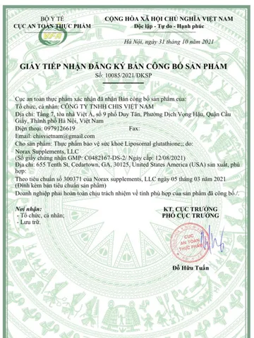 Viên Uống Hỗ Trợ Gan Thận Liposomal Glutathione 500mg - Giảm Nám, Tăng Cường Sức Khỏe, Chống Oxy Hóa, 60 Viên