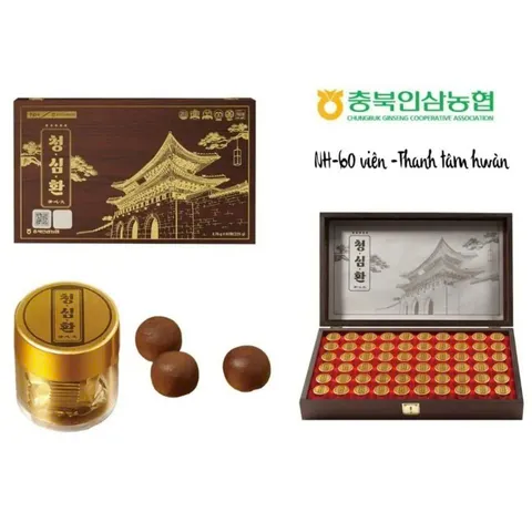 An Cung Ngưu Thanh Tâm Hoàn Chứa Xạ Hương Hộp 60 Viên - Cheong Sim Hwan Giúp Lưu Thông Khí Huyết 851112