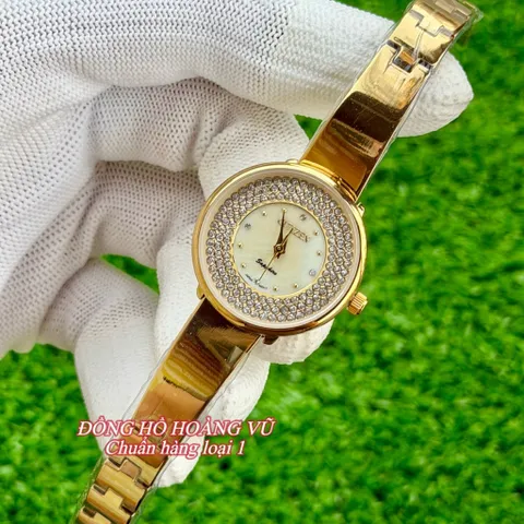 Đồng hồ Nữ CTZ mặt số full pha lê cực sang xịn. Kính sapphire. Máy Nhật. Chống nước tốt