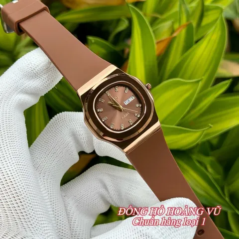 Đồng hồ thời trang Nữ RD đá ceramic phối dây cao su mềm mại siêu bền. Kính sapphire. Máy Nhật. 29mm