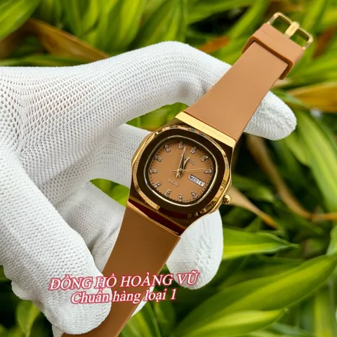 Đồng hồ thời trang Nữ RD đá ceramic phối dây cao su mềm mại siêu bền. Kính sapphire. Máy Nhật. 29mm