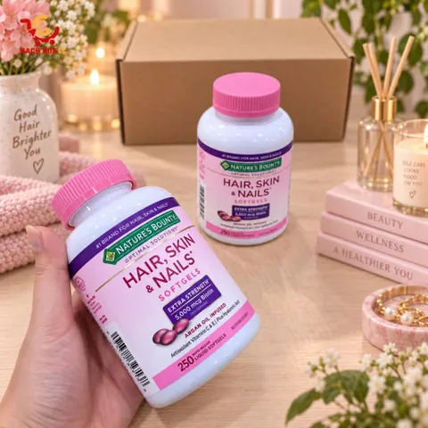 Viên uống hỗ trợ da móng tóc hair skin nail 250 viên-Nature’s Bounty Hair Skin & Nail các loại 851685