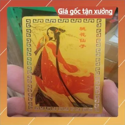 kim bài linh phù đào hoa tiền tử 7cm x 5cm HÀNG CAO CẤP, có hoả tốc 851820