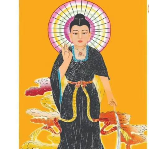 Tranh Mẹ Diêu Trì Địa Mẫu ( có khung ) đủ kích thước cực đẹp