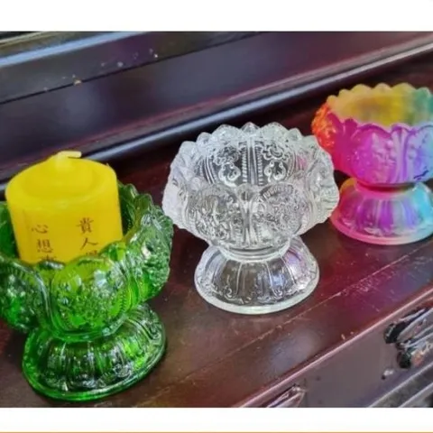CHÂN ĐẾ ĐÈN CẦY THUỶ TINH - ĐẾ NẾN THUỶ TINH cực đẹp  DƯƠNG KHOA SHOP