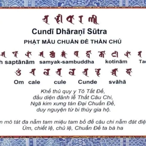 TO48 -  TỜ PHẬT MẪU CHUẨN ĐỀ THẦN CHÚ