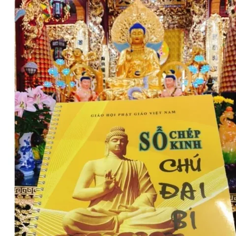 Sổ Chép Mờ Kinh CHÚ ĐẠI BI A4 NXB HÀ NỘI - TẶNG VIẾT!