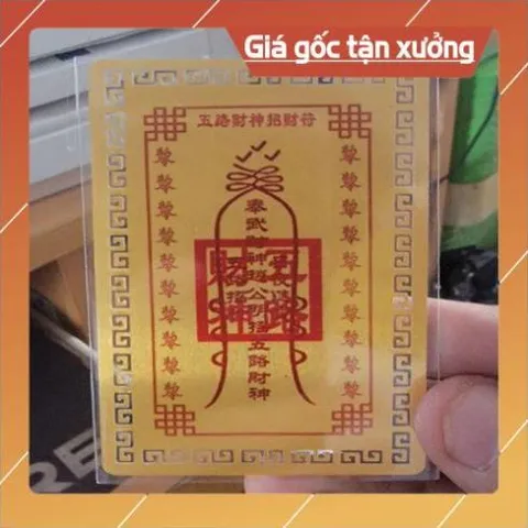 kim bài linh phù ngũ lộ thần tài HÀNG CAO CẤP, có hoả tốc 851941