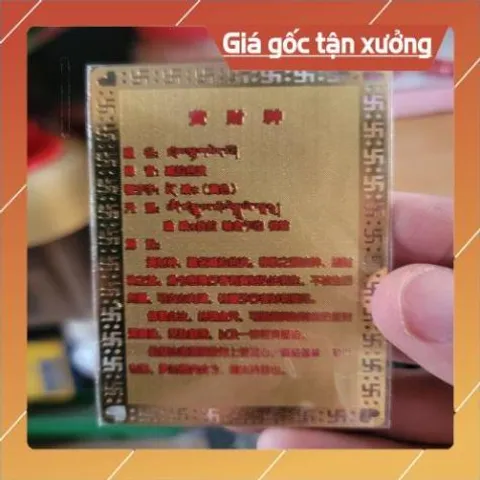 kim bài linh phù hoàng thần tài HÀNG CAO CẤP, có hoả tốc 851988