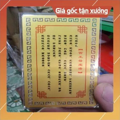 kim bài linh phù tây vương mẫu HÀNG CAO CẤP, có hoả tốc 852012