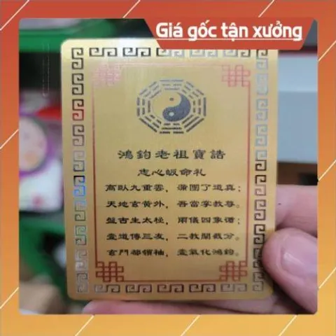 kim bài linh phù hồng quân lão tổ HÀNG CAO CẤP, có hoả tốc 852038