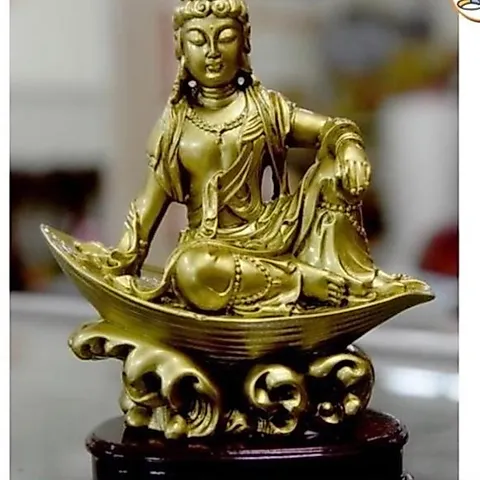 GIEO DUYÊN tượng ngài quan thế âm Bồ tát ngồi thuyền cao 10cm cực đẹp DƯƠNG KHOA SHOP