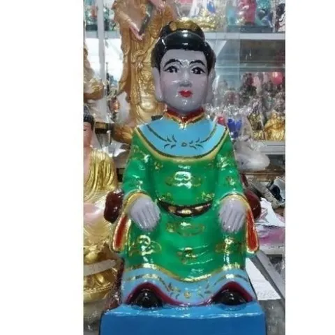 TƯỢNG ĐẤT NUNG LINH SƠN THÁNH MẪU SƠN XANH CAO 40CM 852058