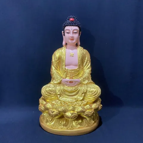 Tôn Tượng Dược Sư Phật , A Di Đà Phật Cao 45cm Vàng Vẽ