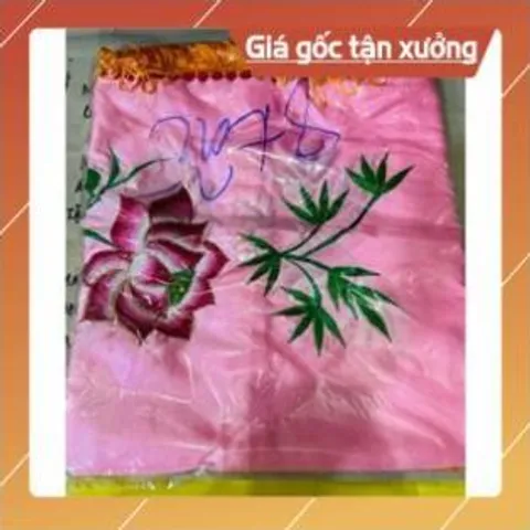 Áo choàng Mẹ Quan Âm, Mẹ Mẫu chất liệu vải Phi thêu hoa sen 852097