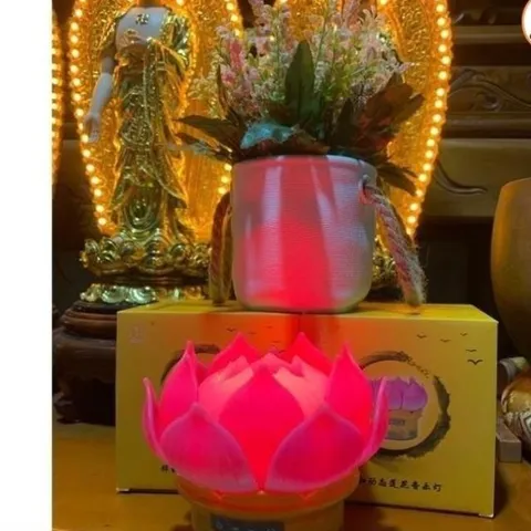 ĐÈN HOA ĐĂNG -MÁY NIỆM PHẬT HOA SEN NỞ- CÓ KINH ĐỊA TẠNG-NIỆM PHẬT-CÓ KẾT NỐI BLUETOOTH 852173