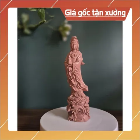 Tượng Quan Âm Cưỡi Rồng Cao 15cm, Tượng Quan Âm Bồ Tát Đứng