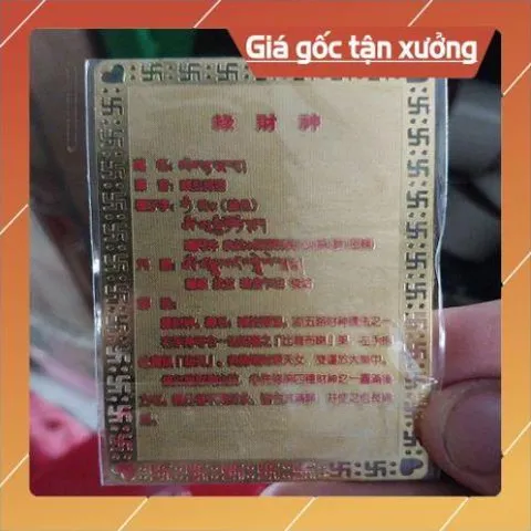 kim bài linh phù lục thần tài HÀNG CAO CẤP, có hoả tốc 852217