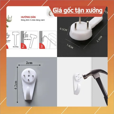 Đinh 3 Chân. 4 Chân. Treo Khung Ảnh Không Cần Khoan Tường 852225