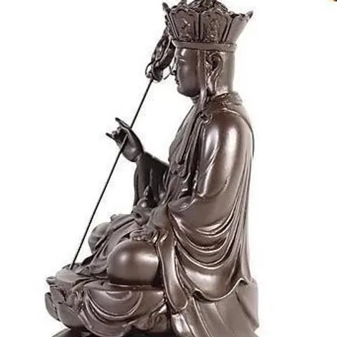 Tặng vòng tay, Tôn Tượng Địa Tạng Vương Bồ Tát cao 17 cm màu nâu đất cực đẹp