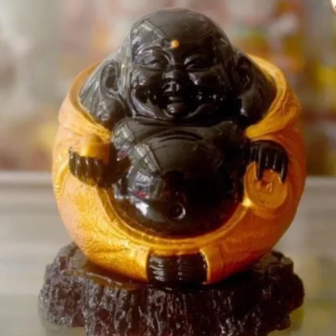GIEO DUYÊN tượng ngài di lặc gù áo vàng cực đẹp DƯƠNG KHOA SHOP