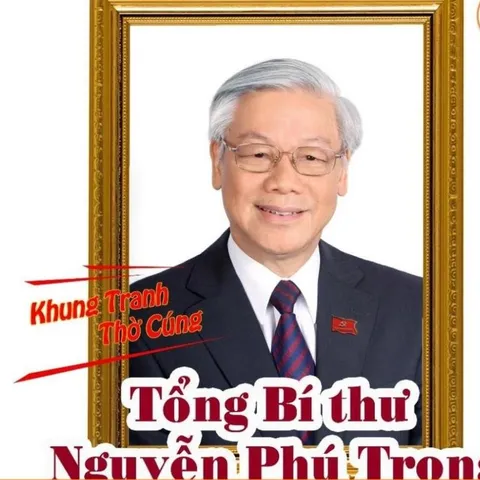 Tranh treo, ảnh thờ Bác Nguyễn Phú Trọng + Khung ảnh sáng đẹp (Bảo hành gãy vỡ) , Khung hình cực đẹp