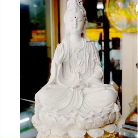 GIEO DUYÊN tượng ngài quan thế âm Bồ tát ngồi cao 30cm cực đẹp DƯƠNG KHOA SHOP