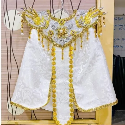 BỘ ÁO MÃO BÀ CỐ HỶ 35CM MÀU TRẮNG CÓ SẴN cực đẹp