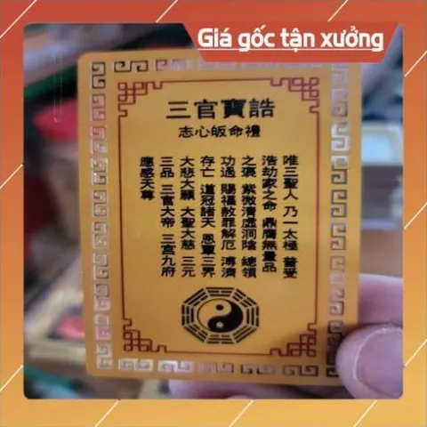 kim bài linh phù tam hoàng đại đế HÀNG CAO CẤP, có hoả tốc 852289