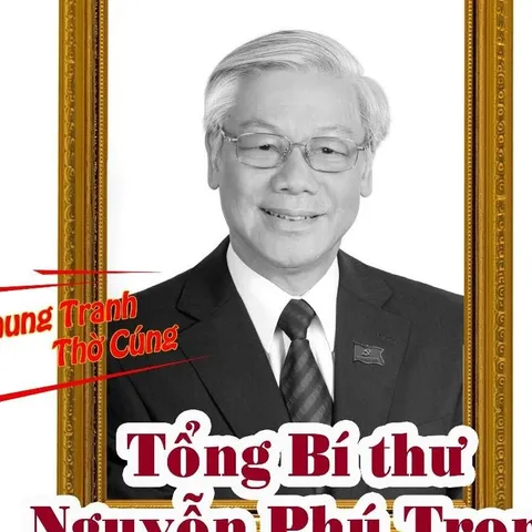 Tranh treo, ảnh thờ Tổng Bí Thư Nguyễn Phú Trọng + Khung ảnh sáng đẹp (Bảo hành gãy vỡ) , Khung hình cực đẹp