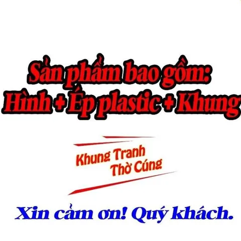 Tranh treo, ảnh thờ THIÊN Y ANA đen huyền ảo+ Khung ảnh sáng đẹp kích thước khổ A3, A4, A5
