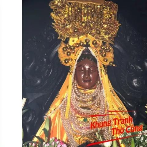 Tranh treo, ảnh thờ THIÊN Y ANA đen huyền ảo+ Khung ảnh sáng đẹp kích thước khổ A3, A4, A5