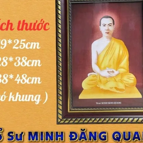 Tranh TỔ SƯ MINH ĐĂNG QUANG - có khung cực đẹp