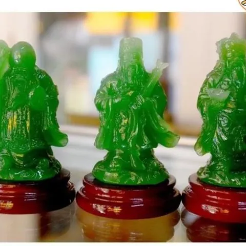 Bộ tượng 3 ông phúc lộc thọ,có đế cao 9cm(nhiều mẫu ) cực đẹp