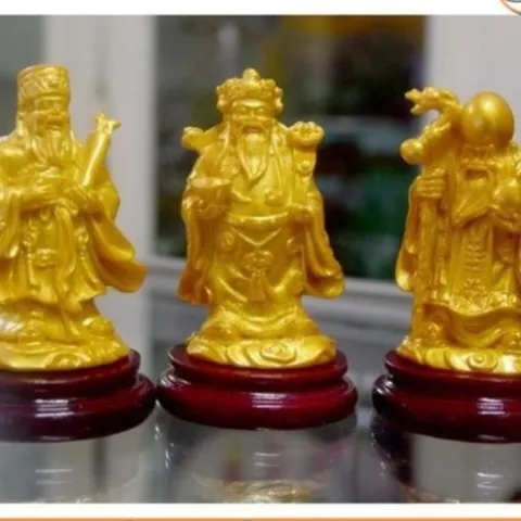 Bộ tượng 3 ông phúc lộc thọ,có đế cao 9cm(nhiều mẫu ) cực đẹp