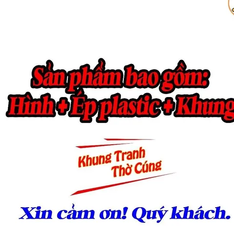 Tranh treo, ảnh thờ THIÊN Y ANA đen huyền ảo+ Khung ảnh sáng đẹp kích thước khổ A3, A4, A5 cực đẹp