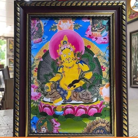 Tranh Ngũ Thần Tài ( có khung ) KT 19*25cm 28*38cm và 38*48cm  cực đẹp