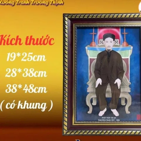 Tranh PHẬT THẦY TÂY AN - có khung cực đẹp