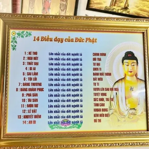 LỜI PHẬT DẠY - Có khung, đủ kích thước cực đẹp
