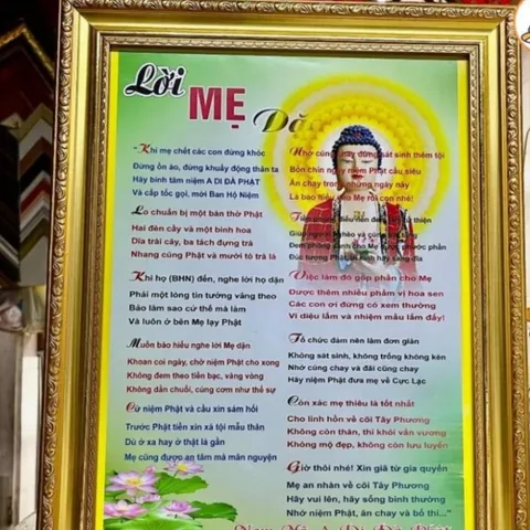 LỜI PHẬT DẠY - Có khung, đủ kích thước cực đẹp