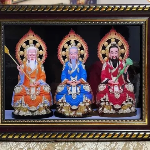 Tranh TAM VỊ THÁNH TỔ - có khung cực đẹp