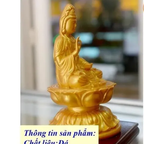 Tượng ngài Quan Thế Âm đài sen có đế cao 11cm-nhiều mẫu cực đẹp