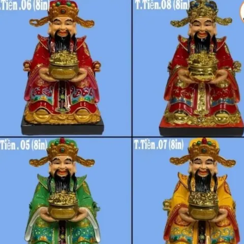 Tượng Thần Tiền 8IN VÀ 10IN có 4 màu đặt bàn thờ Thần Tài Thổ Địa cao cấp - TT05 TT06 TT07 TT08