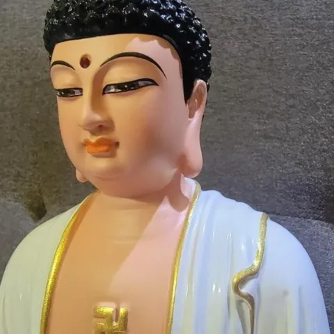 Tượng A Di Đà cao 30cm MÀU TRẮNG NGỒI CỰC ĐẸP