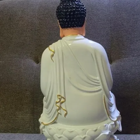 Tượng A Di Đà cao 30cm MÀU TRẮNG NGỒI CỰC ĐẸP