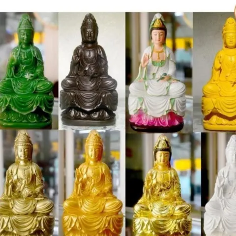 Tượng  Quan Thế Âm Bồ Tát ngồi tòa cao 18cm - Nhiều mẫu cực đẹp