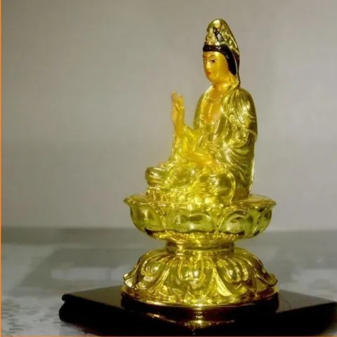 Tượng ngài Quan Thế Âm đài sen có đế cao 11cm-nhiều mẫu cực đẹp
