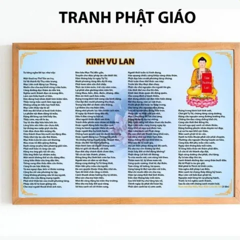 Tranh Phật Kinh Vu Lan, Kinh Phật tụng treo tường để bàn, Kinh Phật cho người tại gia Tâm Thường Lạc