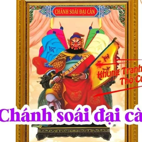 Tranh treo, ảnh thờ CHÁNH SOÁI ĐẠI CÀN tọa vị bền màu + Khung ảnh sáng đẹp kích thước khổ A3, A4, A5 cực đẹp