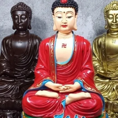 Tượng Phật Tổ Thích Ca A Di Đà Cỡ Lớn 30cm Dùng Thờ Cúng - Nhiều Màu cực đẹp